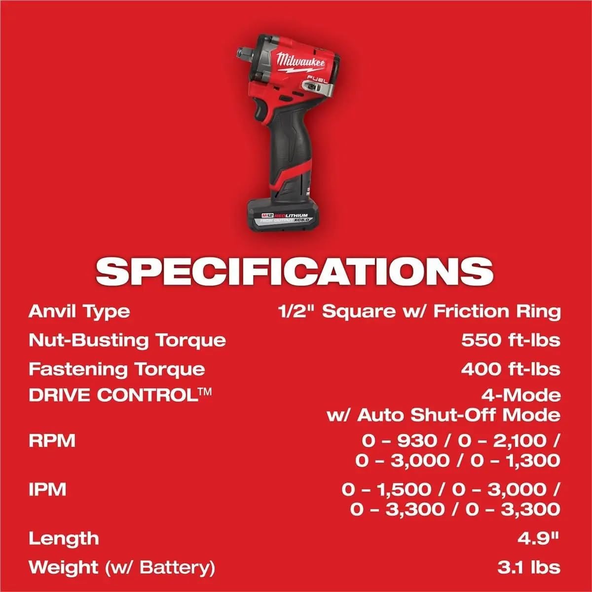 Milwaukee M12 being used on a car lug nut showing fast removal benefit