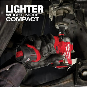 Milwaukee M12 held in hand for scale showing comfortable, portable benefit