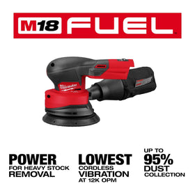 Milwaukee M18 FUEL sander dust port detail for cleaner jobsite extraction