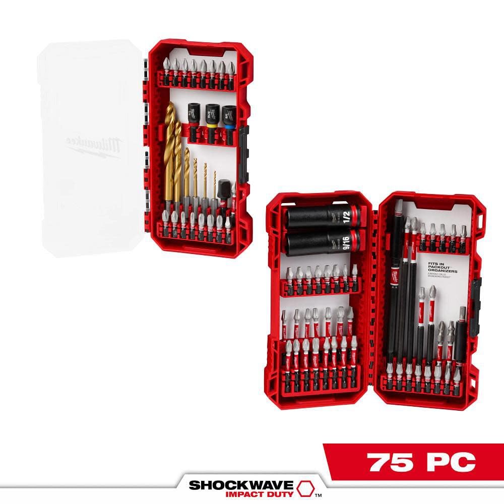 Milwaukee Shockwave close-up of driver bits highlighting wear-resistant tips and longer life