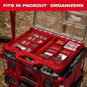 Milwaukee Shockwave magnetic adapter displayed with bit attached for secure one-handed starts