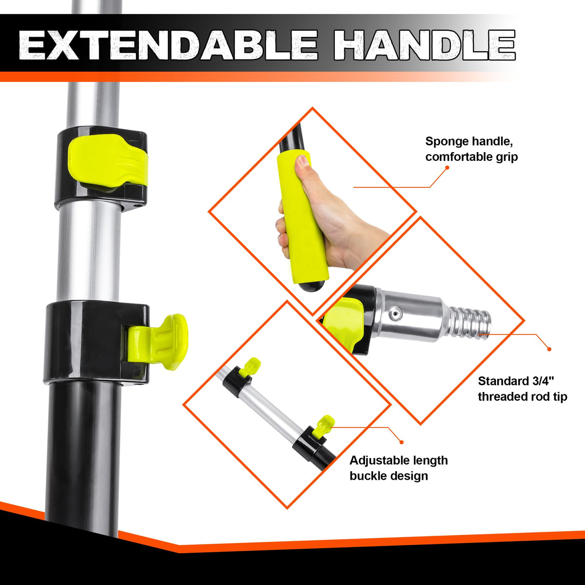 Mimanchi sponge grip handle detail for comfort and controlled placement