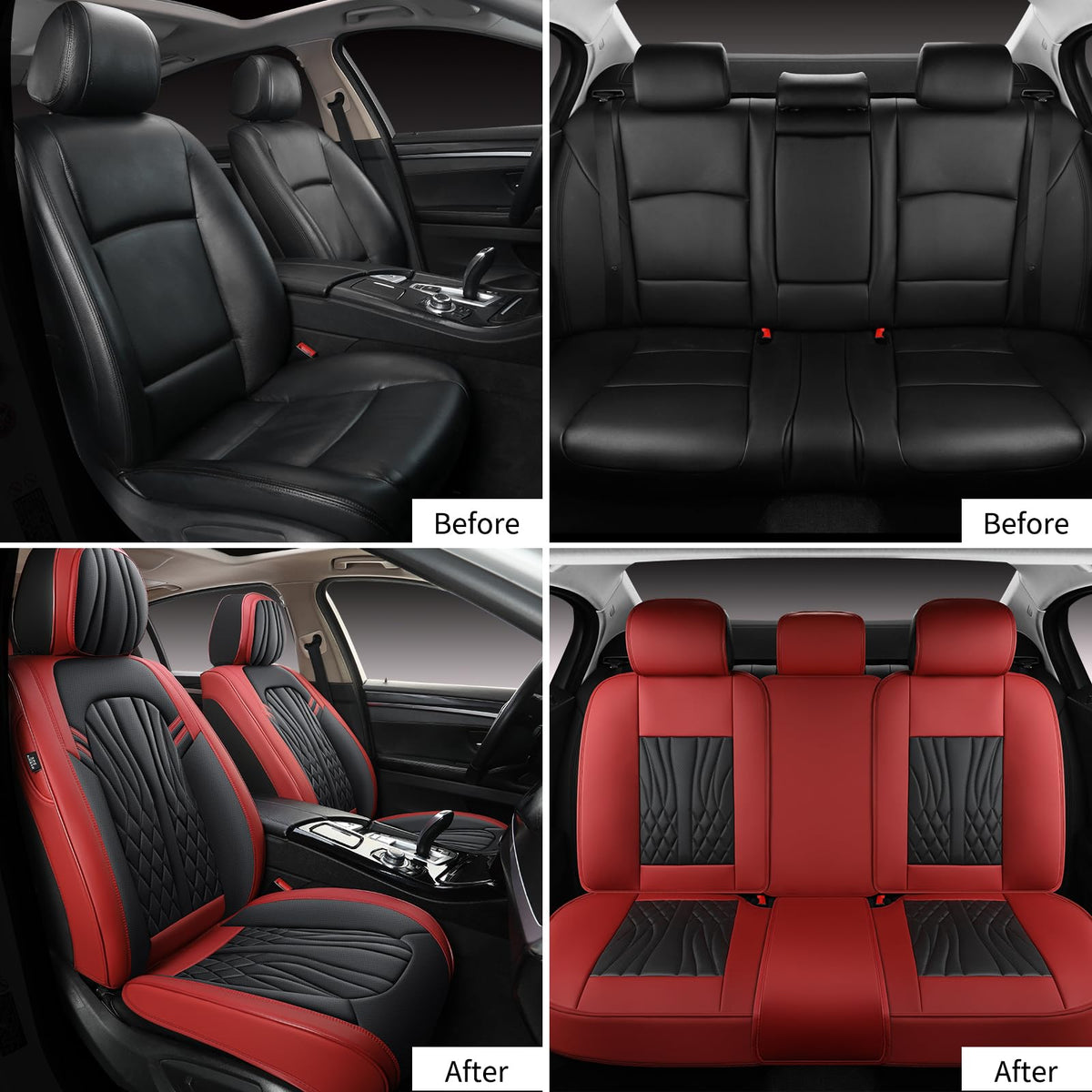 MINGBRON full backseat cover view offering cohesive five-seat protection