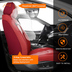 MINGBRON seat cover beside car seat to show fit and scale advantage