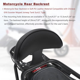 Minho backrest mounted on scooter demonstrating improved passenger stability