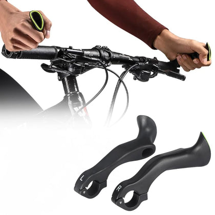 MIOLOE front view of handlebar ends showing compact profile and no-slip benefit