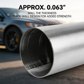 Miolyol stainless pipe being welded illustrating durable, permanent exhaust connection strength