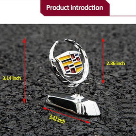 Mioteila Cadillac emblem size comparison with ruler showing correct proportions