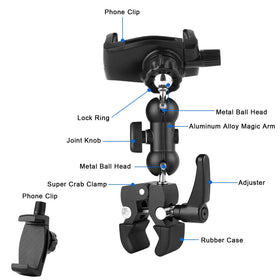 Mippko ball head rotated demonstrating 360-degree phone orientation