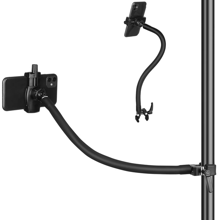 Mippko front view showing full assembled phone holder and compact packaging benefit: clear overview