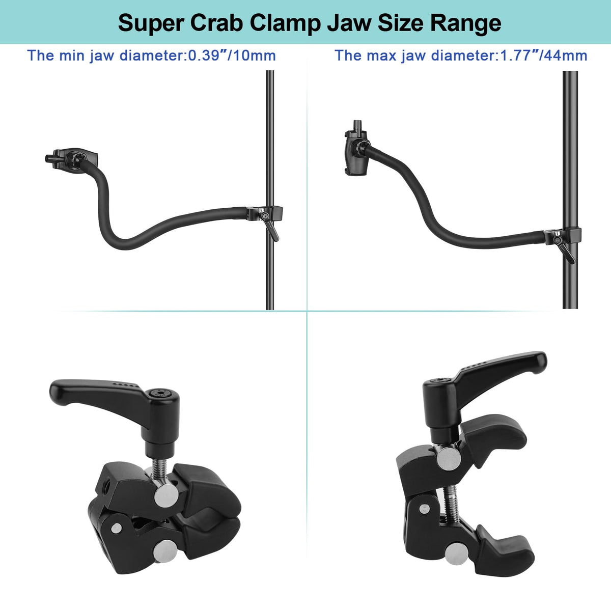 Mippko clamped to a mic stand demonstrating stable mounting for performances benefit