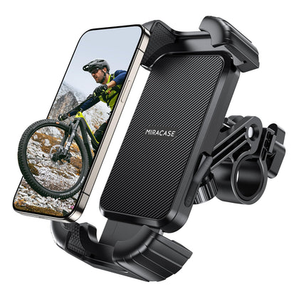 miracase front view of holder showing secure clamp and compact profile benefit stability