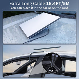 Mirexion boxed cable in lifestyle scene ready for travel, convenient plug-and-play packing