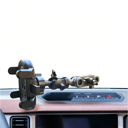 MIRISPO front view mounted on Bronco dash shows secure placement and easy access