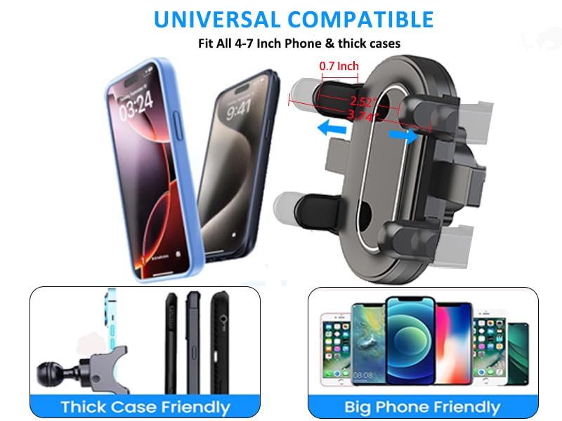 MIRISPO with phones for size comparison showing wide compatibility with devices