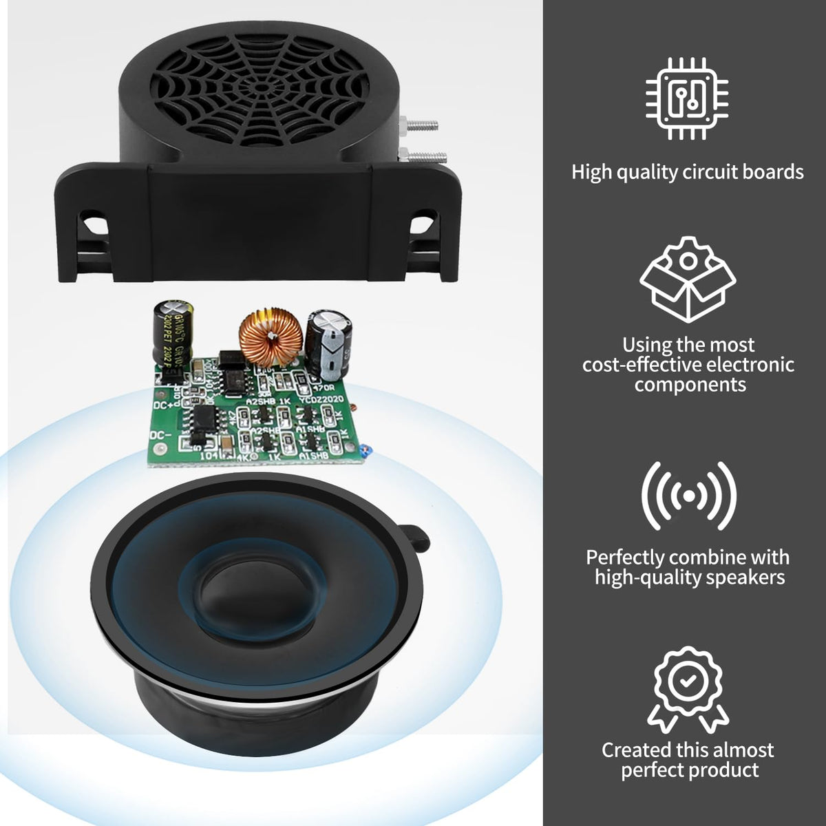 MIRKOO size comparison in hand illustrating compact design and easy mounting advantage
