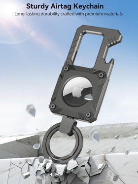 Miroddi carabiner clipped to belt loop showing spring buckle benefit: quick attachment on the move