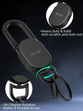 Miroddi rotating hook detail showing 360-degree movement for tangle-free use