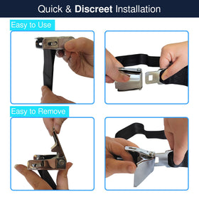 Mirone adjustable length demo attached to airline seatbelt for comfort