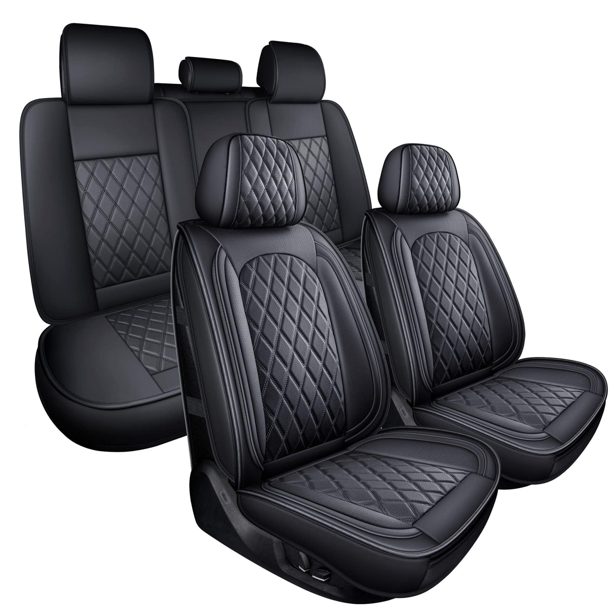 MIROZO front seat full set installed, protects seats and upgrades look
