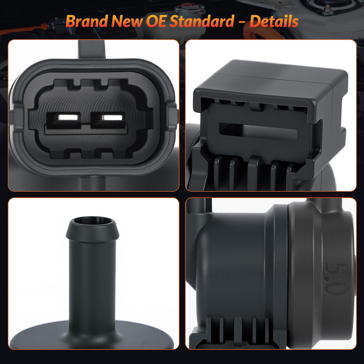 Mirthcos purge valve top label and ports for correct vehicle match
