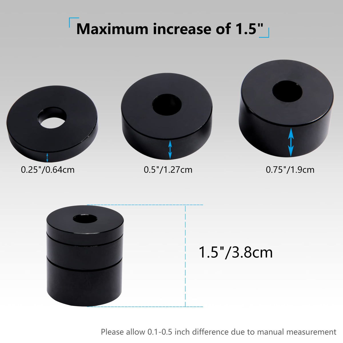Misakomo bolts and spacers laid out for quick, clear installation