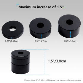 Misakomo bolts and spacers laid out for quick, clear installation