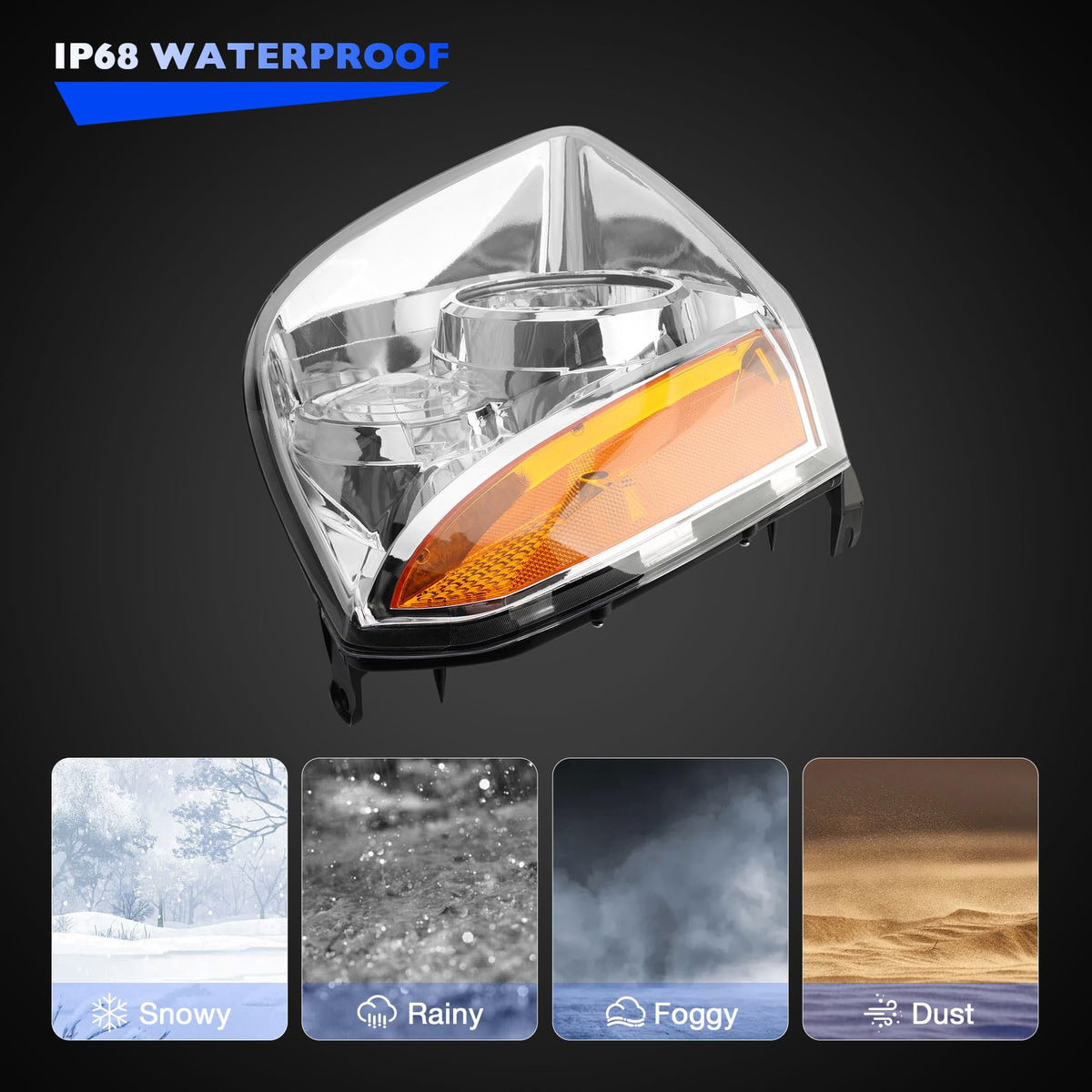 Misakomo chrome housing angle showing durable corrosion-resistant finish