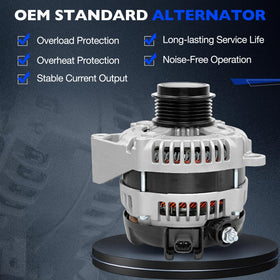 Misakomo alternator beside ruler showing scale for fit verification