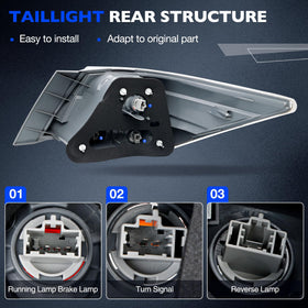 Misakomo tail light with bulb preinstalled for immediate replacement convenience