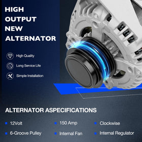 Misakomo alternator terminal connectors detail ensuring correct electrical hookup