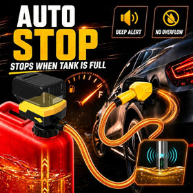 MISFANS close-up of auto-stop nozzle demonstrating automatic shutoff for spill prevention