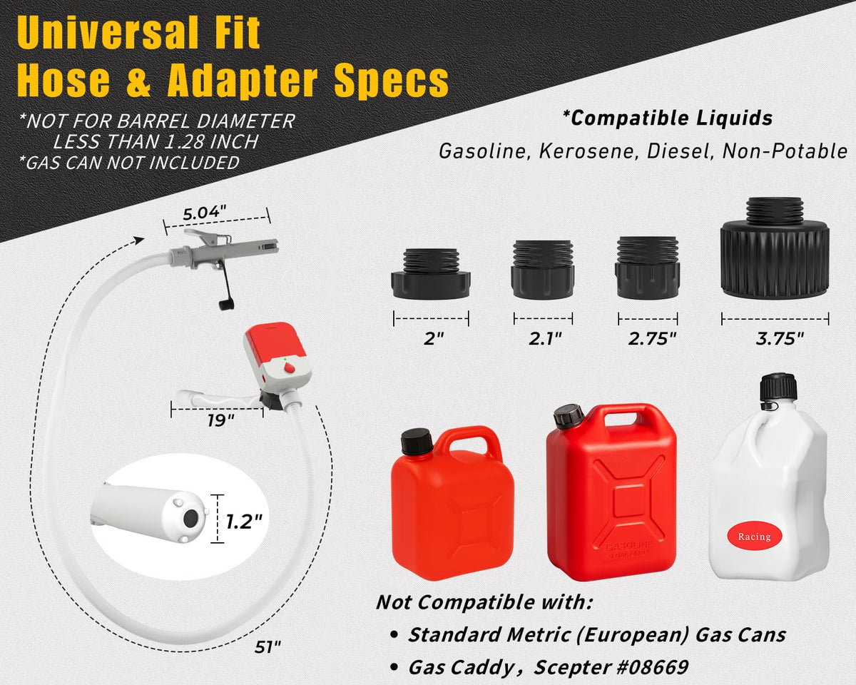 MISFANS beside a gas can to show compact size and portability