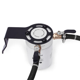 Mishimoto brass ball valves close view enabling clean, low-spill filter changes