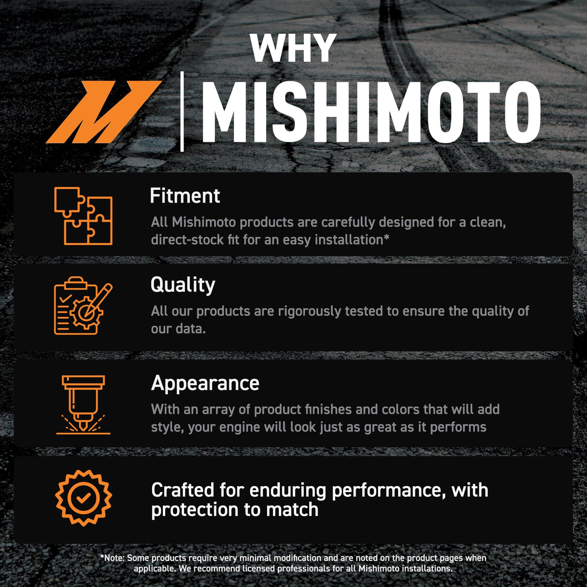 Mishimoto removable thermal bypass delete shown for continuous cooler flow benefit