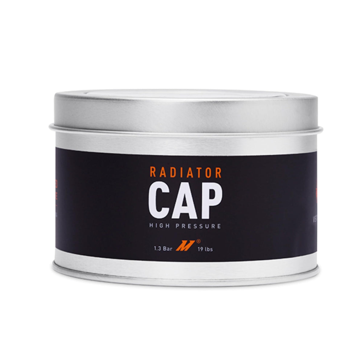Mishimoto cap in garage setting conveying reliability and performance benefit