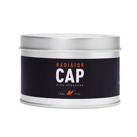 Mishimoto cap in garage setting conveying reliability and performance benefit
