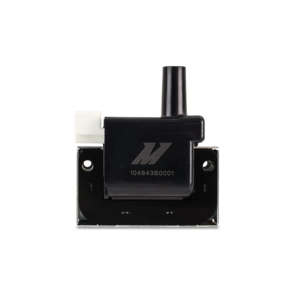 Mishimoto ignition coil front view showing clean construction and fitment benefit
