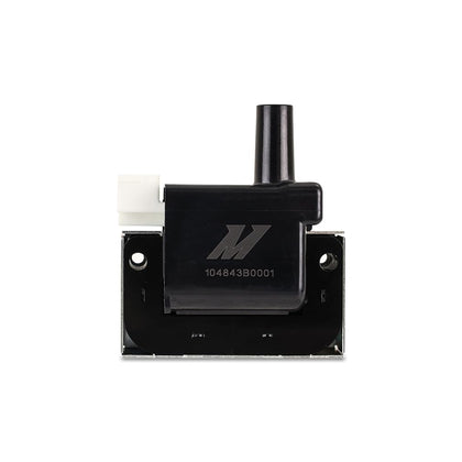 Mishimoto ignition coil front view showing clean construction and fitment benefit
