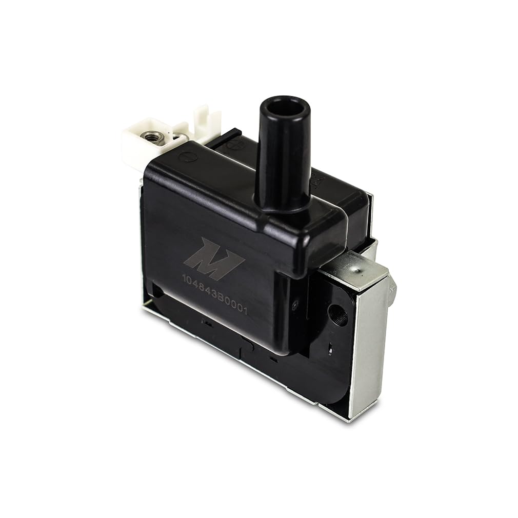Mishimoto ignition coil installed on Honda engine demonstrating direct-fit reliability