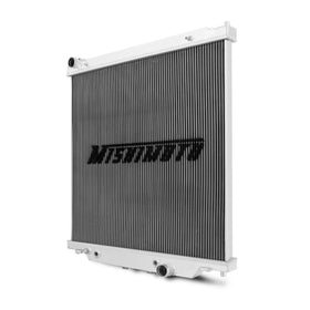 Mishimoto detail of TIG-welded aluminum end tank for lasting durability
