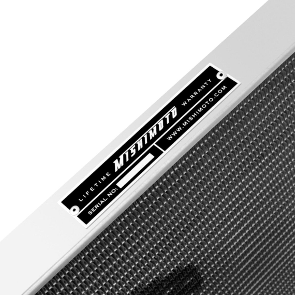 Mishimoto radiator next to toolbox showing size and easy handling
