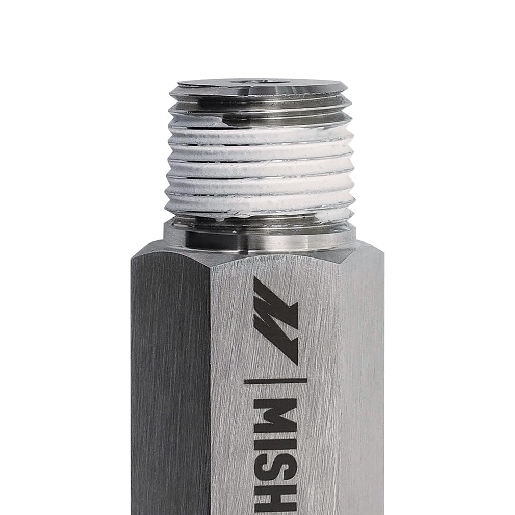 Mishimoto replacement hose with worm-gear clamp showing secure leak-resistant connection