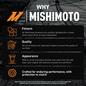 Mishimoto thermostat in car garage setting showing performance upgrade benefit for drivers