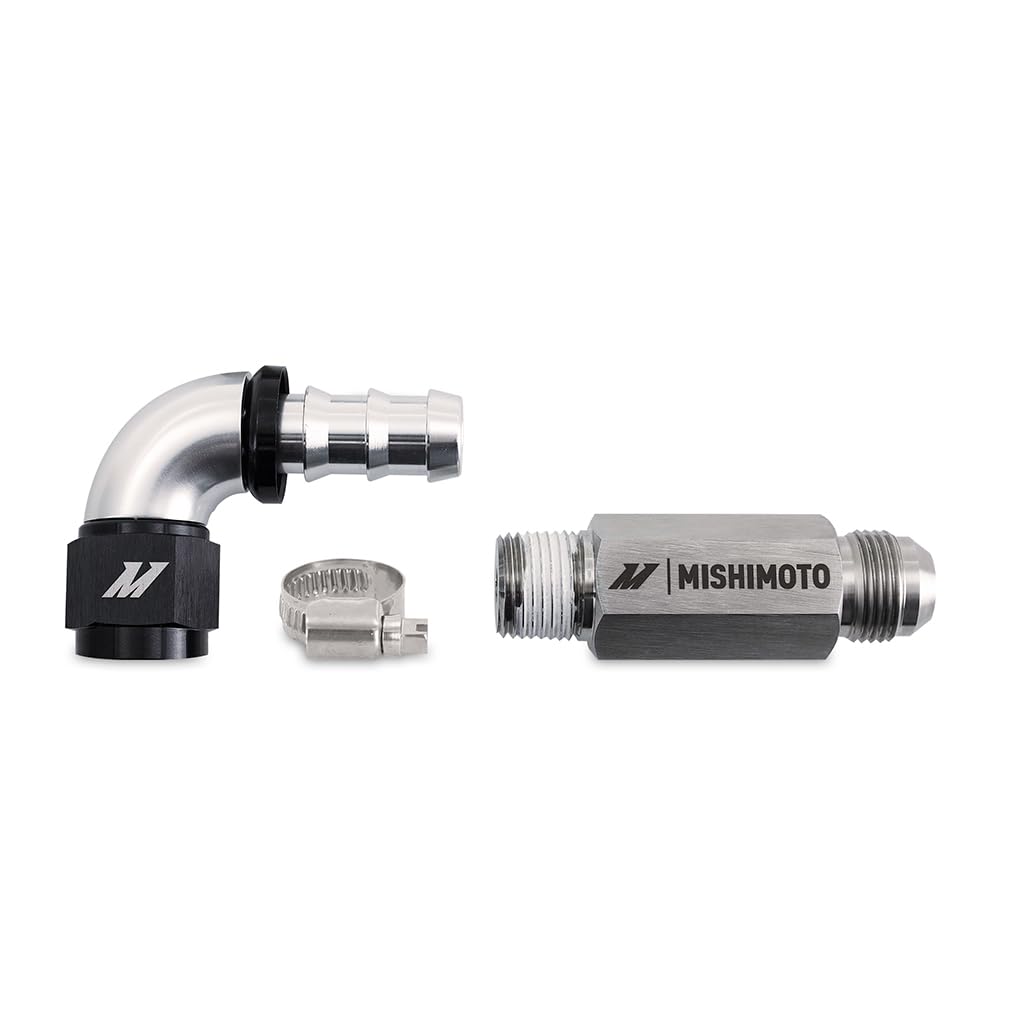 Mishimoto front view of top heater hose upgrade showing durable components and improved reliability