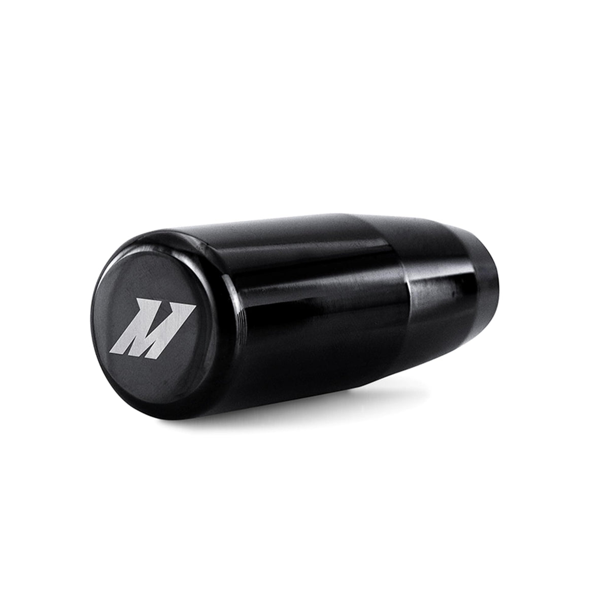 Mishimoto weighted shift knob front view showing sleek finish and improved control