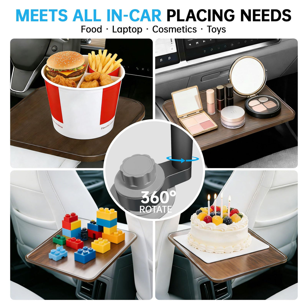 Misoull lifestyle road trip setup showing tray used for eating and working