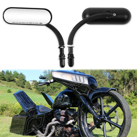 MISS MOLY mirror mounted on Harley illustrating clean fit and modern styling