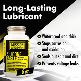 Mission Automotive lid with built-in applicator brush for precise, mess-free application