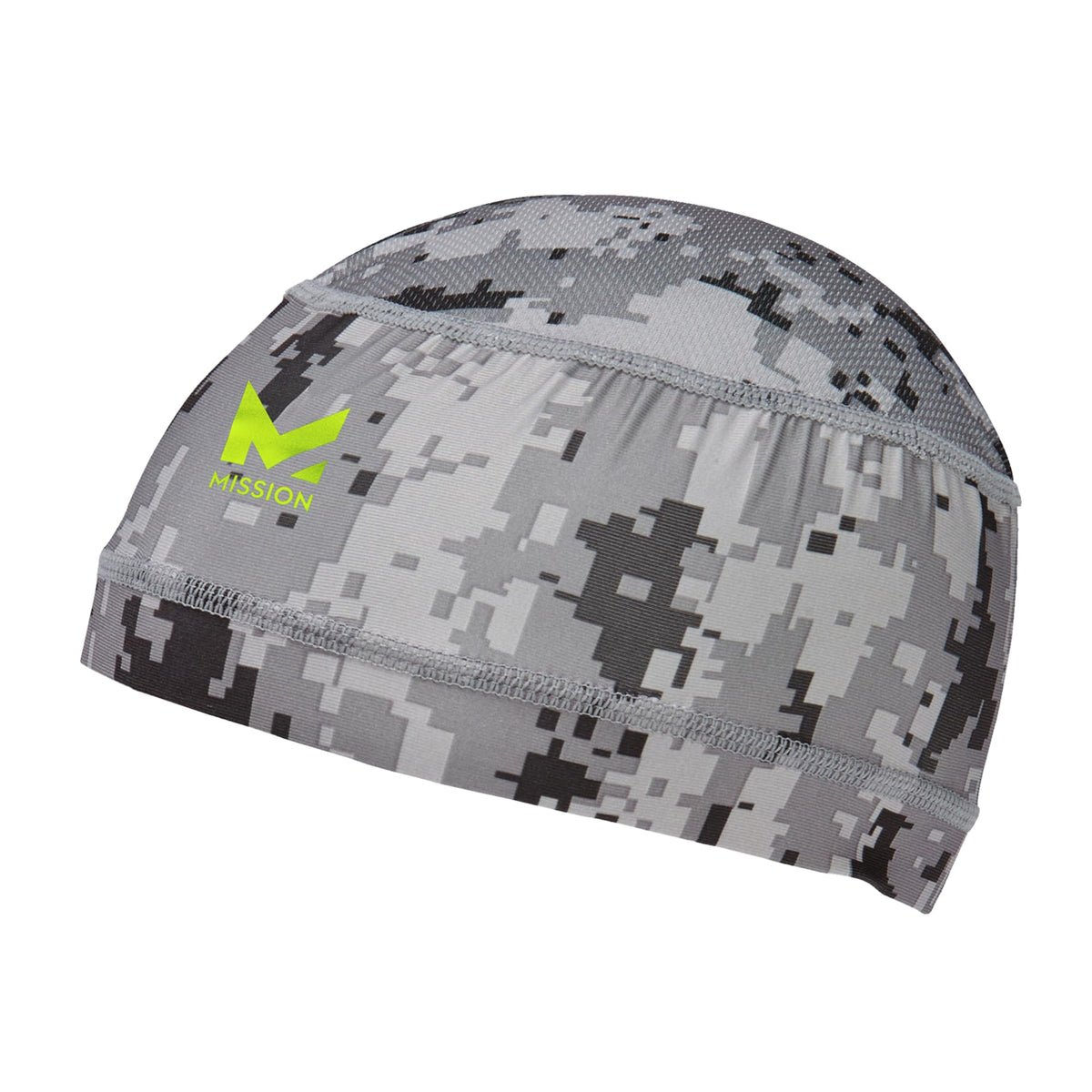 MISSION front view of digital camo cooling liner showing sleek profile and compact fit